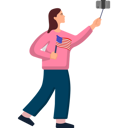 پیش‌نمایش فایل woman-photographing-the-usa-flag-9130781 از پک جشن روز استقلال آمریکا