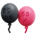 پیش‌نمایش فایل balloonsblack-fridaysalescommerceshoppingnotificationsdiscountpromotion3d-6556765 از پک جمعه سیاه