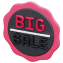 پیش‌نمایش فایل big-saleoffercommerceshoppingstickerbadgediscountpromotion3d-6556776 از پک جمعه سیاه