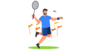 پیش‌نمایش فایل man-playing-badminton-7642997 از پک فعالیت ورزشی