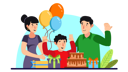 پیش‌نمایش فایل parents-celebrating-birthday-of-kid-7664817 از پک جشن تولد