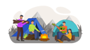 پیش‌نمایش فایل happy-friends-camping-8186025 از پک کمپینگ