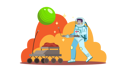 پیش‌نمایش فایل astronaut-controlling-space-lander-8372132 از پک فضا