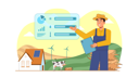 پیش‌نمایش فایل farmer-using-smart-farm-application-8372105 از پک کشاورزی هوشمند
