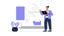 پیش‌نمایش فایل businessman-transfer-data-from-laptop-12336759 از پک تحول دیجیتال