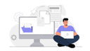 پیش‌نمایش فایل young-man-working-on-laptop-while-transfer-data-in-computer-12336761 از پک تحول دیجیتال