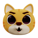 پیش‌نمایش فایل angry-cat-emoji-3-d-11017111 از پک ایموجی گربه ناز