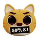 پیش‌نمایش فایل cat-curse-emoji-11017113 از پک ایموجی گربه ناز