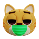 پیش‌نمایش فایل cat-has-flu-11017108 از پک ایموجی گربه ناز
