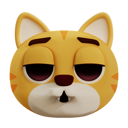 پیش‌نمایش فایل cute-cat-feeling-bored-11017110 از پک ایموجی گربه ناز