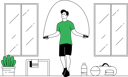 پیش‌نمایش فایل man-doing-jump-rope-9586770 از پک ورزش