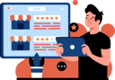 پیش‌نمایش فایل man-give-rate-online-shop-9744686 از پک دنیای دیجیتال