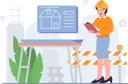 پیش‌نمایش فایل contractor-looking-blue-print-9773875 از پک ساخت و ساز خدمات