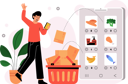 پیش‌نمایش فایل boy-add-product-to-cart-while-shopping-online-9775624 از پک خواربار