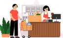 پیش‌نمایش فایل customers-queue-at-the-cashier-9775628 از پک خواربار