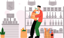 پیش‌نمایش فایل monthly-grocery-shopping-time-at-grocery-store-9775634 از پک خواربار