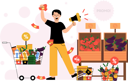 پیش‌نمایش فایل salesman-promote-food-product-9775622 از پک خواربار