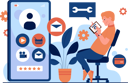 پیش‌نمایش فایل social-media-app-development-9782068 از پک توسعه وب