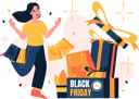 پیش‌نمایش فایل woman-doing-black-friday-shopping-10117132 از پک جمعه سیاه