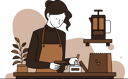 پیش‌نمایش فایل barista-is-making-coffee-10463019 از پک فعالیت‌های دوستداران قهوه