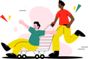 پیش‌نمایش فایل friends-enjoy-playing-trolley-10640133 از پک دوستی