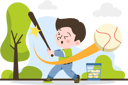 پیش‌نمایش فایل boy-hitting-baseball-10772446 از پک فعالیت مهدکودک