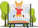 پیش‌نمایش فایل girl-jumping-on-trampoline-10772439 از پک فعالیت مهدکودک