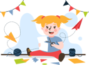 پیش‌نمایش فایل little-girl-making-paper-craft-during-creativity-10772447 از پک فعالیت مهدکودک