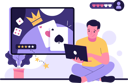 پیش‌نمایش فایل gambler-playing-online-poker-10772433 از پک فعالیت بازی