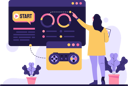 پیش‌نمایش فایل girl-playing-online-game-10772427 از پک فعالیت بازی
