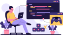 پیش‌نمایش فایل programmer-making-game-10772434 از پک فعالیت بازی