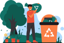 پیش‌نمایش فایل boy-collecting-garbage-in-park-10772422 از پک کمپین محیط‌زیست