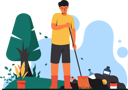 پیش‌نمایش فایل boy-sweeping-in-park-10772423 از پک کمپین محیط‌زیست