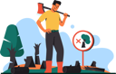 پیش‌نمایش فایل lumberjack-man-with-axe-10772412 از پک کمپین محیط‌زیست