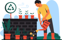 پیش‌نمایش فایل man-watering-plant-10772416 از پک کمپین محیط‌زیست