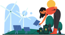 پیش‌نمایش فایل woman-setting-up-solar-panel-10772414 از پک کمپین محیط‌زیست