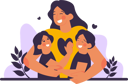پیش‌نمایش فایل mother-hugging-her-two-children-10913435 از پک روز مادر