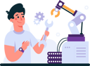 پیش‌نمایش فایل man-fixes-robot-11473416 از پک ربات هوش مصنوعی