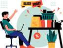 پیش‌نمایش فایل boy-buying-goods-online-with-black-friday-discounts-12058942 از پک جمعه سیاه
