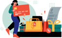 پیش‌نمایش فایل girl-buying-discounted-items-with-credit-cards-12058932 از پک جمعه سیاه