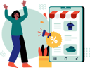 پیش‌نمایش فایل girl-happy-for-black-friday-shopping-sale-12058936 از پک جمعه سیاه