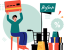 پیش‌نمایش فایل man-doing-shopping-in-big-sale-12058934 از پک جمعه سیاه