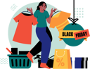 پیش‌نمایش فایل woman-buying-discounted-clothes-12058933 از پک جمعه سیاه