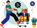 پیش‌نمایش فایل young-man-carrying-trolley-of-discounted-goods-12058939 از پک جمعه سیاه