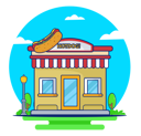 پیش‌نمایش فایل hotdog-11640453 از پک مجموعه ساختمان‌های مغازه