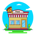 پیش‌نمایش فایل pizza-shop-11640454 از پک مجموعه ساختمان‌های مغازه