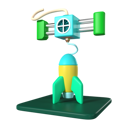 پیش‌نمایش فایل printing-rocket-10114731 از پک چاپ سه بعدی