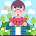 پیش‌نمایش فایل man-eating-watermelon-2449958 از پک آدم‌های خوشحال