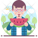 پیش‌نمایش فایل man-eating-watermelon-2450020 از پک آدم‌های خوشحال