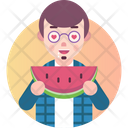 پیش‌نمایش فایل man-eating-watermelon-2450037 از پک آدم‌های خوشحال